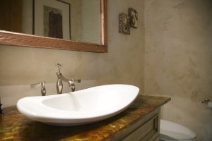 Оформление ванной комнаты с использованием штукатурной смеси Оформление ванной комнаты с использованием штукатурной смеси