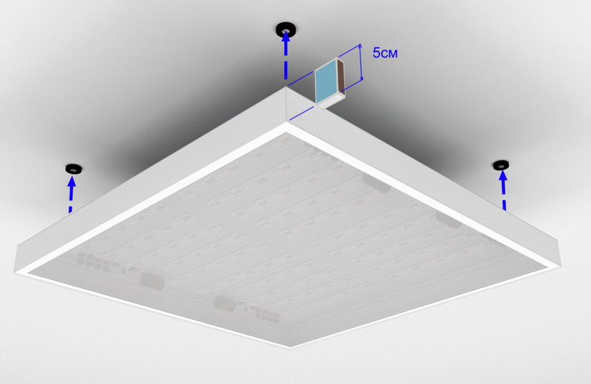 Накладные потолочные светильники не требуют специальных углублений и легко монтируются на любой тип потолка
