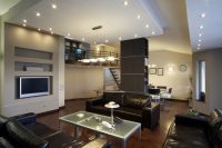 Точечное освещение в гостиной комнате Точечное освещение в гостиной комнате