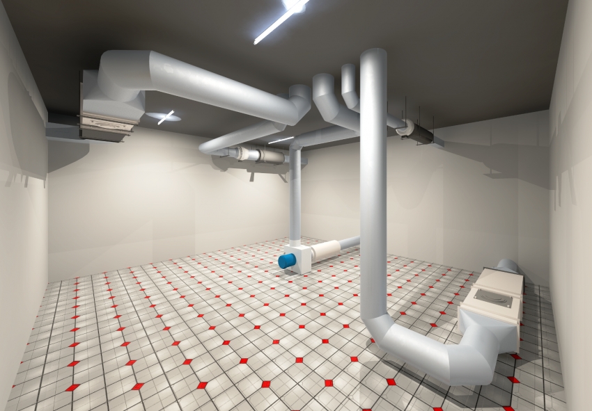 3D-проект автматической вентиляционной системы погреба