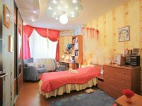 Натяжной потолок и фигура из гипсокартона в детской комнате Натяжной потолок и фигура из гипсокартона в детской комнате