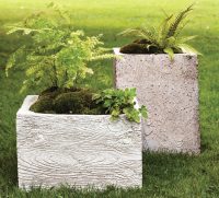Уличные бетонные вазоны с текстурной поверхностью Уличные бетонные вазоны с текстурной поверхностью