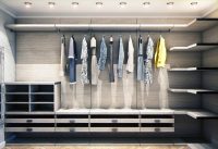 Гардеробная вдоль одной стены Гардеробная вдоль одной стены