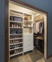 Компактная система хранения в гардеробной из кладовки Компактная система хранения в гардеробной из кладовки