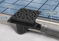 Схема размещения трапа в полу под плитку Схема размещения трапа в полу под плитку