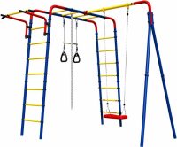 Модель «Веселая лужайка» можно доукомплектовать другими снарядами по мере взросления ребенка Модель «Веселая лужайка» можно доукомплектовать другими снарядами по мере взросления ребенка