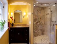 Полезное пространство маленькой ванной комнаты можно сэкономить, установив душевую кабину вместо ванны