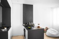 Интересная кухня в стиле минимализм в малогабаритной квартире