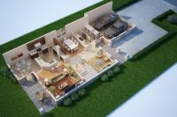 Планировка дома со встроенным гаражом Планировка дома со встроенным гаражом