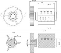 Чертеж рабочего вала измельчителя Чертеж рабочего вала измельчителя