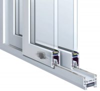 Срез алюминиевого стеклопакета с уплотнителями от KBE Срез алюминиевого стеклопакета с уплотнителями от KBE