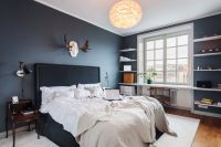 Пример качественной покраски стен водоэмульсионной матовой краской темного оттенка Пример качественной покраски стен водоэмульсионной матовой краской темного оттенка