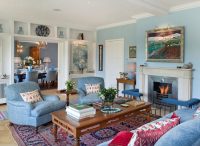 Используя голубой цвет в интерьере, стоит позаботиться о ярких акцентах, в противном случае можно получить »холодное» помещение Используя голубой цвет в интерьере, стоит позаботиться о ярких акцентах, в противном случае можно получить »холодное» помещение