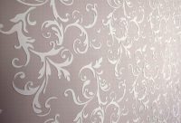 Пример красивого нанесения декоративной шпаклевки при помощи трафарета Пример красивого нанесения декоративной шпаклевки при помощи трафарета