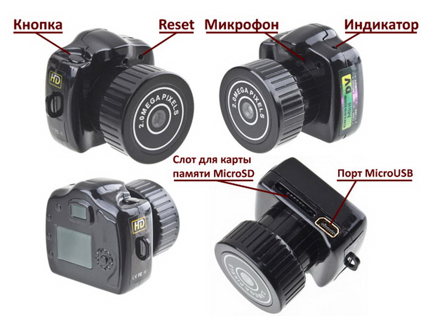 Устройство простой мини-камеры для видеонаблюдения