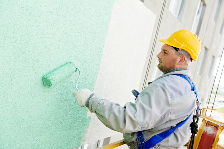 Красители на основе «жидкого стекла» также используются для покрытия фасадов многоэтажных зданий