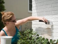 Для покрытия стен из декоративного кирпича можно использовать силиконовую краску, которая предупреждает развитие грибков и плесени Для покрытия стен из декоративного кирпича можно использовать силиконовую краску, которая предупреждает развитие грибков и плесени