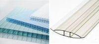 Сотовый поликарбонат и соединительный разъемный профиль для крепления Сотовый поликарбонат и соединительный разъемный профиль для крепления