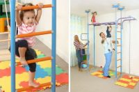 П – образная шведская стенка занимает больше места, но при этом имеет более широкие возможности при занятиях спортом П – образная шведская стенка занимает больше места, но при этом имеет более широкие возможности при занятиях спортом