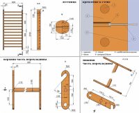Схема шведской стенки, которую можно изготовить своими руками Схема шведской стенки, которую можно изготовить своими руками