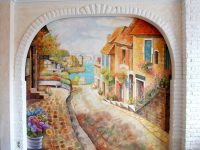 Благодаря особой технике нанесения пигментов на штукатурку, изображение кажется объемным и хорошо просматривается вне зависимости от угла обзора Благодаря особой технике нанесения пигментов на штукатурку, изображение кажется объемным и хорошо просматривается вне зависимости от угла обзора