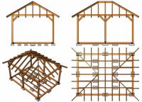Схема стропильной системы четырехскатной вальмовой крыши Схема стропильной системы четырехскатной вальмовой крыши