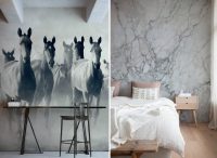 Фотообои с эффектом 3D в монохромном интерьере помогут выделить определенную зону комнаты Фотообои с эффектом 3D в монохромном интерьере помогут выделить определенную зону комнаты