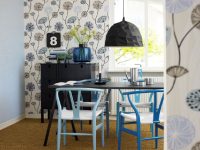 Уютный дизайн кухни в голубых тонах Уютный дизайн кухни в голубых тонах