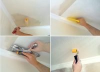 При поклейке обоев под покраску на потолок, следует обратить особое внимание стыкам При поклейке обоев под покраску на потолок, следует обратить особое внимание стыкам