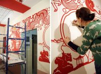 Нанесение рисунка с восточным мотивом Нанесение рисунка с восточным мотивом