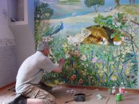 Роспись стены акриловыми красками своими руками Роспись стены акриловыми красками своими руками