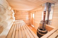 Внутренняя отделка банного помещения должна быть максимально экологичной и не выделять вредных веществ при нагревании Внутренняя отделка банного помещения должна быть максимально экологичной и не выделять вредных веществ при нагревании