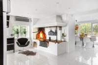 Установка печи-камина требует достаточного наличия свободного пространства, поэтому его рекомендуется использовать только для больших комнат или студий Установка печи-камина требует достаточного наличия свободного пространства, поэтому его рекомендуется использовать только для больших комнат или студий