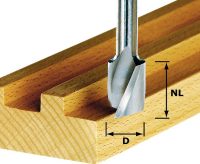 Фреза пазовая спиральная с хвостовиком Фреза пазовая спиральная с хвостовиком