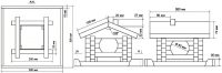 Чертеж квадратной деревянной кормушки для птиц Чертеж квадратной деревянной кормушки для птиц