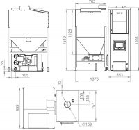 Схема пеллетного котла с бункером Схема пеллетного котла с бункером